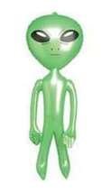 BUY 1 GET 1 FREE GREEN 24 in INFLATABLE ALIEN ufo inflate toy  aliens mo... - £4.64 GBP