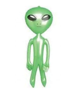 BUY 1 GET 1 FREE GREEN 24 in INFLATABLE ALIEN ufo inflate toy  aliens mo... - £4.62 GBP