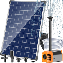 430GPH Flow Adjustable, Solar Fountain Pump with 17Ft Cord, PVC Tubing for Pond - £140.16 GBP