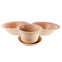 4 Harkerware EVERGLADES Bowls Various Sizes Cat Tails Vtg Retro HTF Pottery - £32.05 GBP
