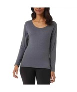 32 Degrees Women&#39;s Base Layer Scoop Neck Top Heather Charcoal L - $31.50