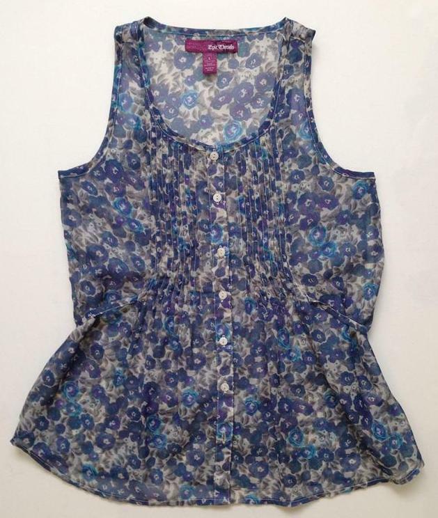 EPIC THREADS Floral Printed Blouse Top Size Girl's LARGE - $12.60