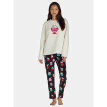 Holiday Time Women&#39;s Cheer Holiday Plush Pajama Set - Size Small (4/6) - $14.99