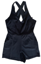 Crystal Sky Women&#39;s Romper w/Pockets Criss Cross Back Zip V-Neck Size XL... - $23.06 CAD