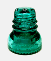 1893-1921 Hemingray  No 40 Insulator Teal Drip Points Telegraph CD 152 Beautiful - £23.59 GBP