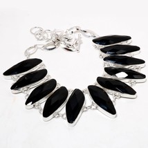 Black Spinel Gemstone Handmade Fashion Ethnic Necklace Jewelry 18&quot; SA 1956 - £14.38 GBP