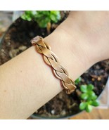 Vintage Copper Braided Weave Cuff Bracelet - $68.58 CAD