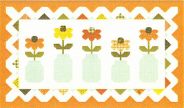 Quilt Kit - In a Fruit Jar Autumn 58" x 34" Flowers Jars Quilting Kit M4... - $68.97