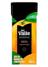 8X DEL VALLE ORANGE JUICE ( Jugo Naranja ) - 8 OF 200ml  (6.8 Oz) EACH  - $28.70