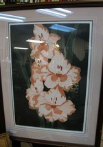 MARTHA FORSYTH Botanical &quot;Gladioli&quot; Beautiful Signed Collagraph 17&quot; x 24&quot; Print - £85.93 GBP