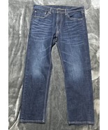 Levis 505 Jeans Mens 36X30 Blue Cotton Regular Fit Straight Leg Red Tab ... - $302.32 MXN