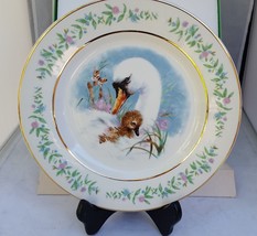 Enoch Wedgwood England Gentle Moments 8 1/2&quot; plate gold rim vintage 1975... - $11.88