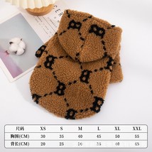 Pet Dog Clothes Plaid Symbol Print Jackets for Dogs Clothing Cat Small Winter Fa - £53.27 GBP
