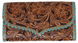 Women's Western Leather Wallet Clutch 18FKClutch - $59.39+