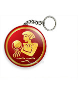 AQUARIUS ZODIAC HOROSCOPE LUCKY ASTRO SIGN NEW KEYCHAIN KEY CHAIN RING G... - $15.49+