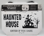 Surface Appeal Halloween Haunted House Personalized 8” X 10” Wood Sign Kit - £9.74 GBP
