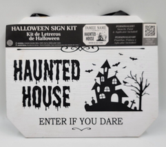 Surface Appeal Halloween Haunted House Personalized 8” X 10” Wood Sign Kit - £9.65 GBP