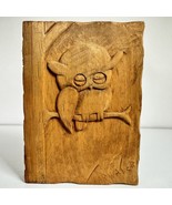 Owl Nesting Sleeping Cedar Slab 6&quot; x 4.5&quot; Wall Hanger Hand Carved In The... - $20.36 CAD