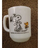 Fuoco King Snoopy Vintage Tazza Coppa Anchor Hocking 1965 Sul Times Vita... - $54.19