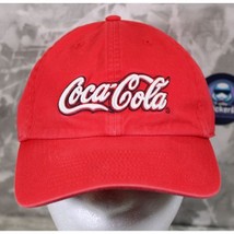 Coca-Cola Atlanta Spell Out Coke Hat Red White Strapback Mens Baseball Cap - $8.49