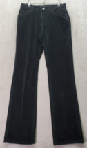 Calvin Klein Bootcut Pants Womens Size 4 Black Corduroy Cotton Pocket Fl... - $26.12