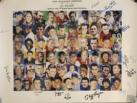 1993 Don Drysdale Hall Of Fame Invitational signed poster - £235.98 GBP