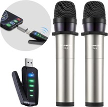 Alvoxcon Dual Handheld Microphone System For Macbook, Pc Laptop, Zoom Me... - $129.94