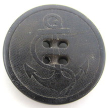 Anchor Button Black 7/8&quot; Vintage 2 Holes Naval Sailor Blazer Shawl Jacke... - £7.77 GBP