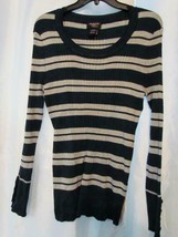 NWT Hooked Up Striped Sweater Lagoon Combo Dark Blue Heather  Sz S L XL ... - £9.56 GBP