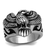MILITARY-BIKER RING EAGLE STAINLESS STEEL FINISH TK2319 - $460.80 MXN