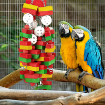 Large Bird Parrot Toys for Cockatoos African Grey Macaws and Parrots - £23.37 GBP