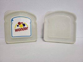 Lot 2 Wonder Bread Sandwich Box w/ Logo School Lunch Sandwich Container - £10.07 GBP