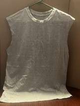 All Motion Mens Sleeveless Performance Gym T-shirt S/C Tank Light Gray NWOT - $15.72