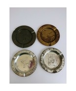 Lot of 4 Vintage Tin Embossed Ashtrays 3 Camel &amp; 1 Salem - $29.09