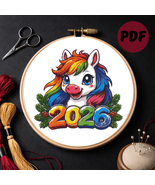 Year of the Beautiful Horse 2026 - Cross stitch pattern PDF - Instant do... - $5.00