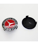 4pcs Mercedes Benz Wheel Center Caps Emblem Black&amp;red Hub caps 75MM - $24.89 CAD
