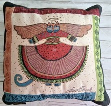Laurel Burch Angel Cat Throw Pillow Tapestry Enchantment Magic Joy 17&quot;X 17&quot; - £15.63 GBP