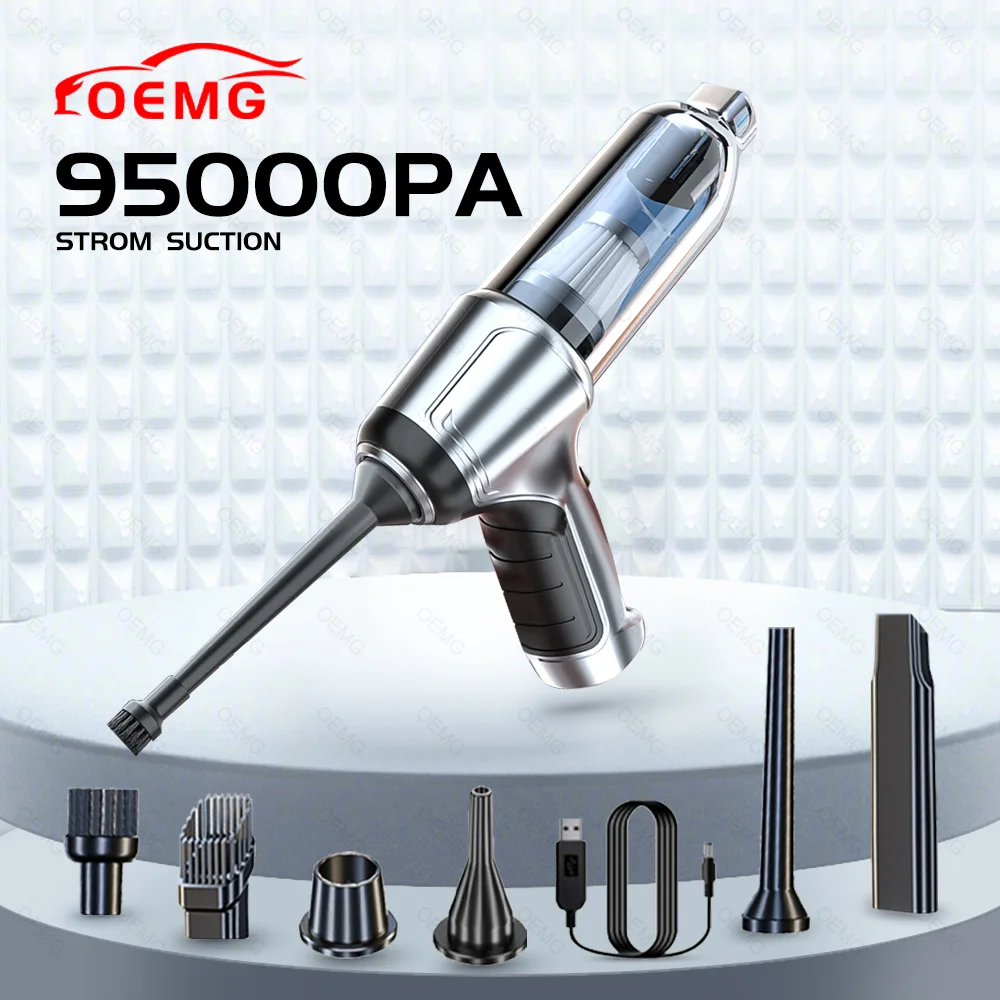 95000PA Car Vacuum Cleaner Mini Portable Wireless Cleaner Powerful Strong - £28.71 GBP+