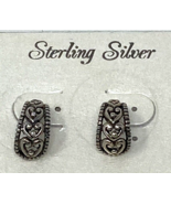 Sterling Silver Post Heart Earrings, New - $19.47 CAD