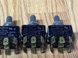 3 Pcs. Carling 3PDT Toggle Switch On/Off/On 10A 250V 15A 125V 3/4HP 120-... - $34.60