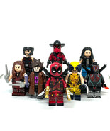 8pcs Deadpool Wolverine Variants X-23 Elektra Gambit Minifigures Buildin... - $18.99