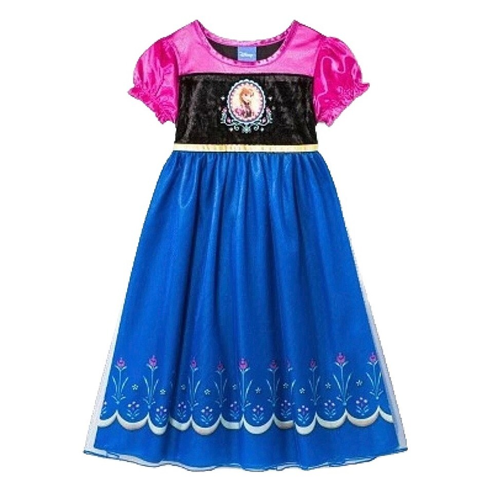 Disney Frozen Anna Fancy Satinet and Tulle Nightgown, Costume Gown, Size 5T - $26.72