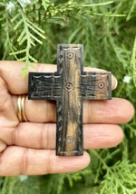 1 Pc Wood CROSS Pendant, Jesus Christ Wooden Locket Handmade 6 cm handca... - £11.51 GBP