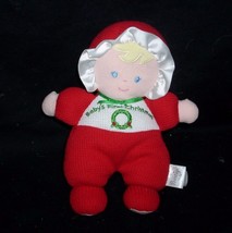 8" Prestige Baby My First 1ST Christmas Doll Rattle Stuffed Animal Plush Toy - $23.75