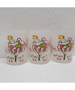 Shot Glass Vintage Hazel Atlas Showgirl Dancing Lady &quot;Bottoms Up&quot; Lot Of 3 - $46.97