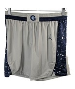 Georgetown Hoyas Basketball Shorts Jordan Team Issue Large Gray Blue Spa... - $1,884.15 MXN
