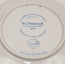 1975 M.J.Hummel Annuel Plaque Traîneau à Chiens De The An Goebel Allemagne Vtg - £38.89 GBP