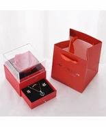 2025 Valentine Gift Box Sparkling Heart Love Necklace with Luxurious Ros... - $23.70 CAD+
