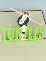 Father&#39;s Day 3D Pop Up Card Ninja Turtle Greeting Card Birthday SuperHero Comics - £7.58 GBP