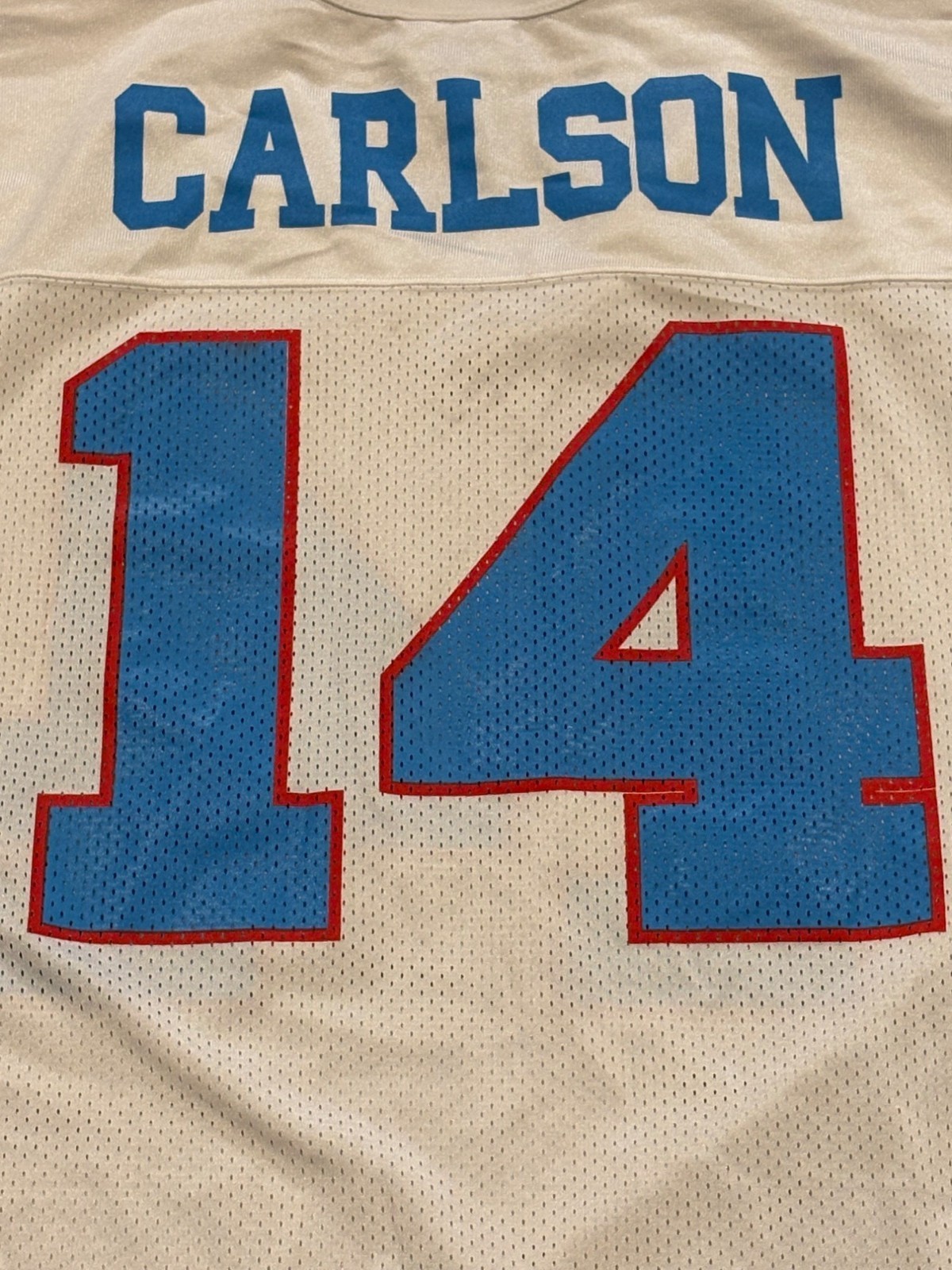 Rare Vintage Houston Oilers Cody Carlson #14 Logo Athletic NFL Jersey Men's XL Item image 6